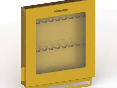 Steel stations and cabinets 3D model