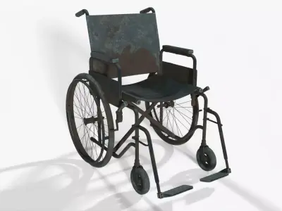 8k Abandoned Wheelchair 3D model