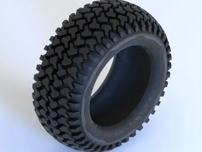 Offroad Tire Wheel Design  Low-poly 3D model
