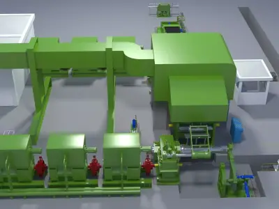 Cold Rolling Mill 3D model