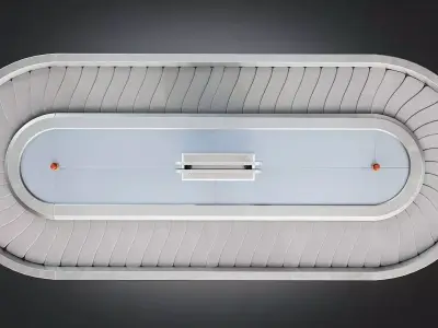 Airport Baggage Carousel Conveyor 3D Model Low-poly 3D model