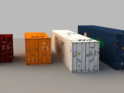 Container 3D model 4