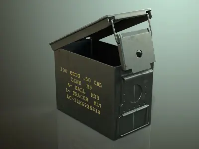 Military Ammunition Box Free 3D model