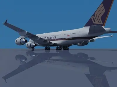 Singapore Airlines A380 3D model