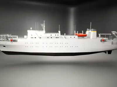 USNS Zeus Low-poly 3D model