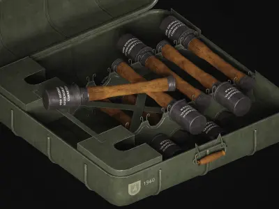 M24 Grenade Bag 3D Model 3D model