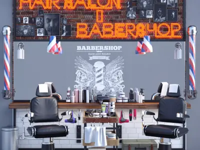 Barber Shop 3D model purchase