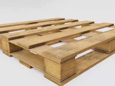 Palette wooden pallets Low-poly 3D model