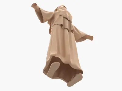  Traditional Niqab Abaya Outfit Beige 