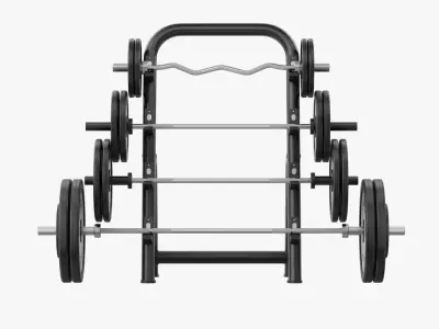 Technogym Barbell Rack Fitness 3D model