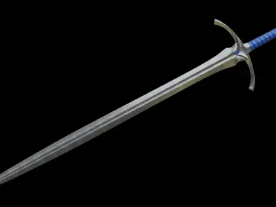 Gandalfs Sword Glamdring From The Hobbit - Low-Poly Low-poly Low-poly 3D model
