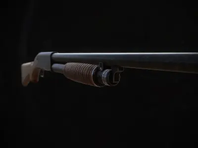 M37 Shotgun Low-poly 3D model