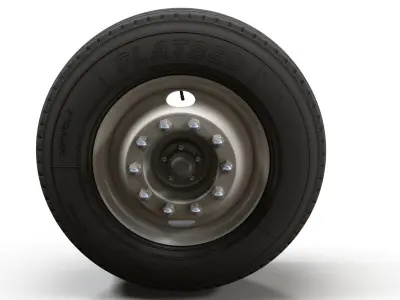 Truck steel wheels  3D model