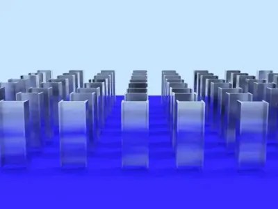 Iron set of bars on grass Free 3D model