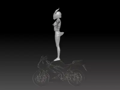 superbike SKIRT girl ride 4 3D print model