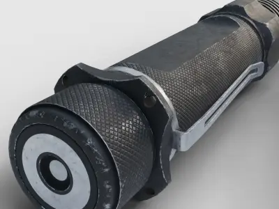 Generic Tactical Flashlight Low-poly 3D model