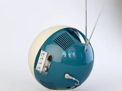 Phillips Spaceball Retro Antique Seventies Television 3D model