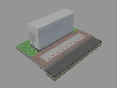 Electrical distribution station Free 3D model