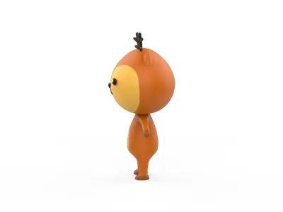 Stylized Character 001 Deer  Low-poly 3D model