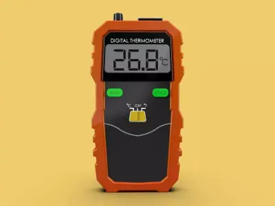 DIGITAL THERMOMETER LCD DISPLAY WIRELESS THERMOCOUPLE PEAK METER 3D model