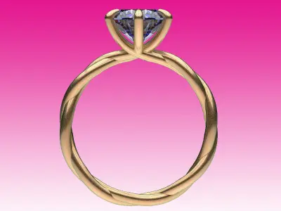 Ring  Solitaire 3D print model