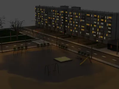 block of flat Free 3D model