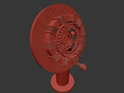 Iron Man Arc Reactor Model with background render 3D model
