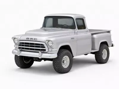1950 GMC Pickup Truck 3D Model Classic Vintage Utility Vehicle 3D model