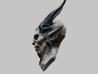 Demon Bust - 3D Model Low-poly 3D model