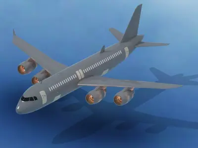 Flight Airbus  3D model