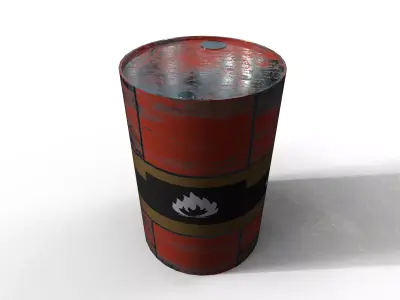 barrel Low-poly 3D model buy