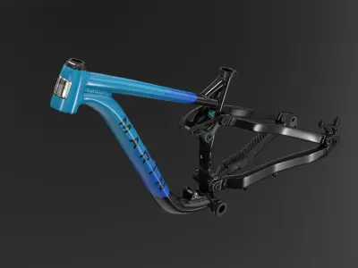 MTB full suspension frame Low-poly 3D model