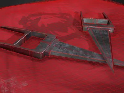 12 Monkeys Titan Katar Dagger Low-poly 3D model