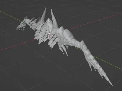 Big Draconic Bow from Lineage2 Game DB L2 3D Print Model 3D 3D print model
