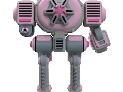 UwU Shadow Force Bandit Tabletop Mech Miniature  3D print model