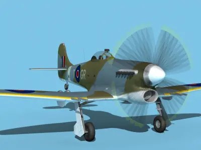 Hawker Hawker Tempest MK1 V02 3D model