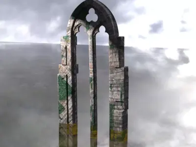 Aslan Stone table archway Low-poly 3D model