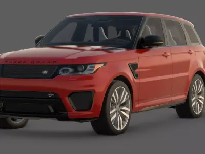 2015 Land Rover Range Rover Sport SVR 3D Model  Low-poly 3D model