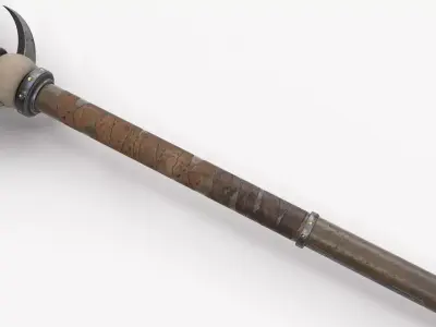 Staff Skull V2 PBR Low-poly 3D model