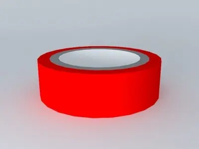 Red Isolation Tape Free 3D model