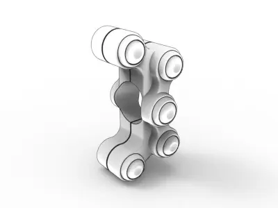 GP 5 Button Switchgear 3D model