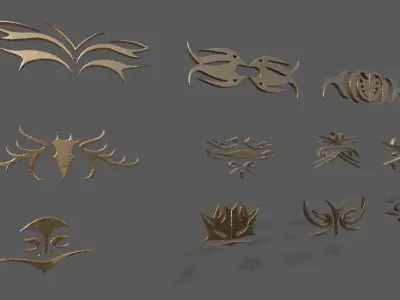 GOTHIC MOTIF PACK 3D MODEL Low-poly 3D model
