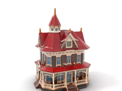 Victorian House model pack Low-poly 3D model purchase