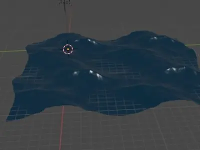 ocean game ready water surface Free low-poly 3D model