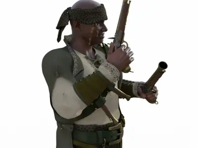 Pero The Good Pirate - Rigged 3D model