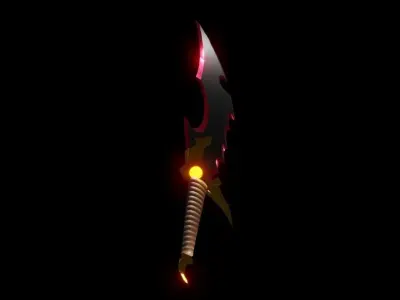 Solo-Leveling - Knight Slayer - Dagger Low-poly 3D model