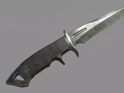 Tactical Knife Free low-poly 3D model buy