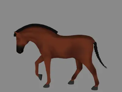HORSE CUSTOM TEXTURED  RIGGED 3D model