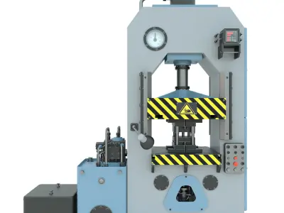 Industrial machine tool hydraulic press P474 3D model