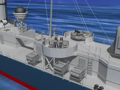 Gleaves Class Destroyer USS Edison DD439 3D model